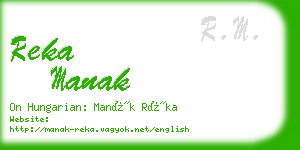 reka manak business card